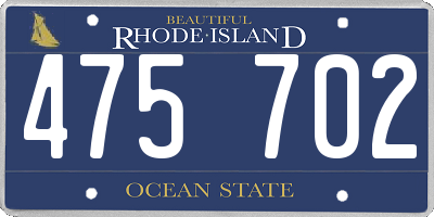 RI license plate 475702