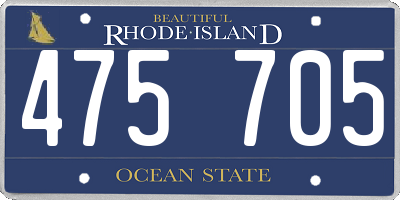 RI license plate 475705
