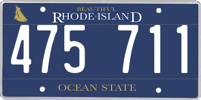 RI license plate 475711