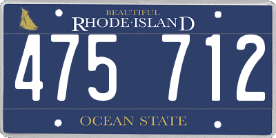 RI license plate 475712