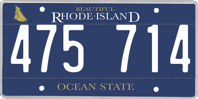 RI license plate 475714
