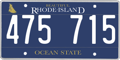 RI license plate 475715