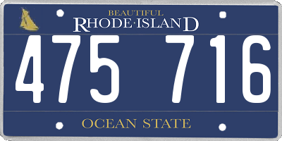 RI license plate 475716