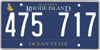RI license plate 475717