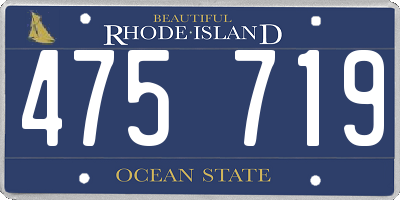 RI license plate 475719