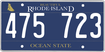 RI license plate 475723