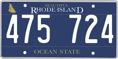 RI license plate 475724