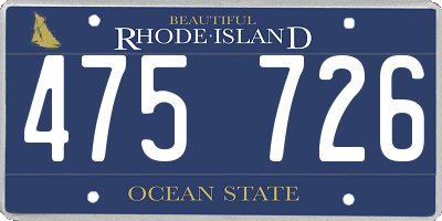 RI license plate 475726