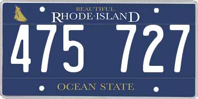 RI license plate 475727