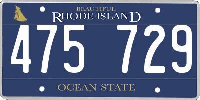 RI license plate 475729