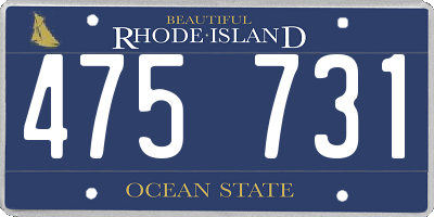 RI license plate 475731