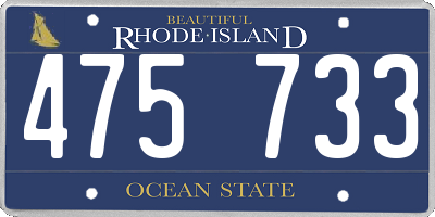 RI license plate 475733