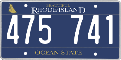 RI license plate 475741