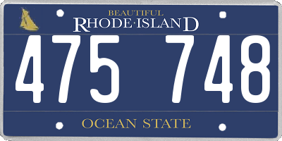 RI license plate 475748