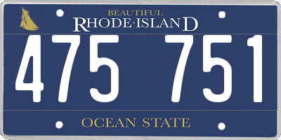 RI license plate 475751