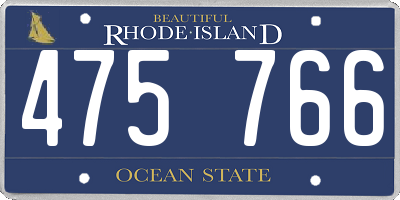 RI license plate 475766