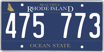 RI license plate 475773