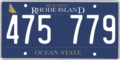 RI license plate 475779