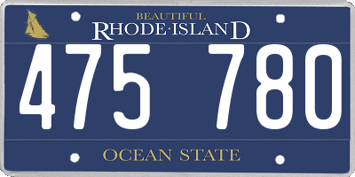 RI license plate 475780