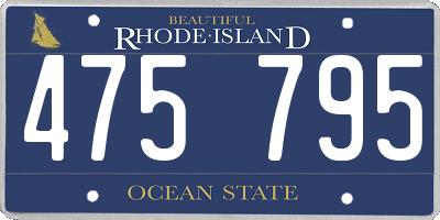 RI license plate 475795
