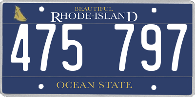 RI license plate 475797