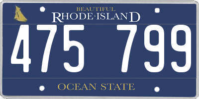 RI license plate 475799