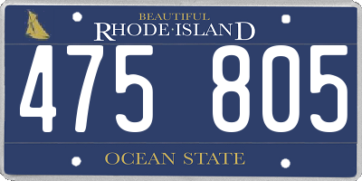 RI license plate 475805