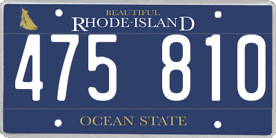 RI license plate 475810