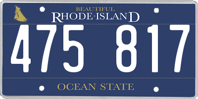 RI license plate 475817