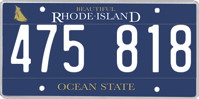 RI license plate 475818