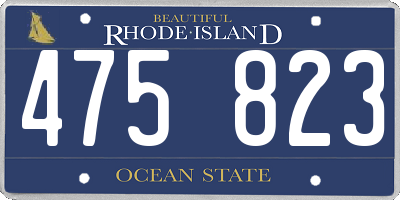 RI license plate 475823