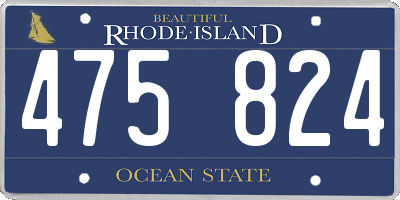 RI license plate 475824