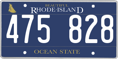 RI license plate 475828