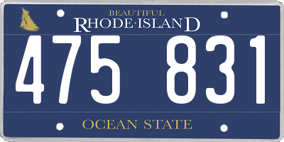 RI license plate 475831