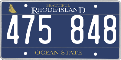 RI license plate 475848