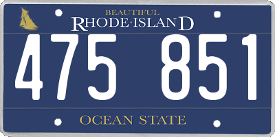 RI license plate 475851