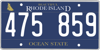 RI license plate 475859