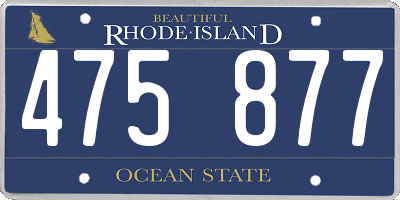 RI license plate 475877