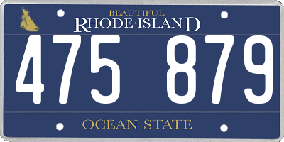 RI license plate 475879