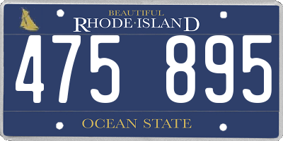 RI license plate 475895