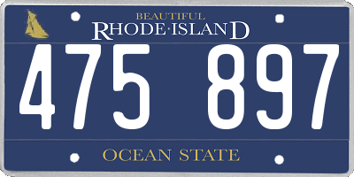 RI license plate 475897