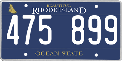RI license plate 475899