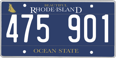 RI license plate 475901