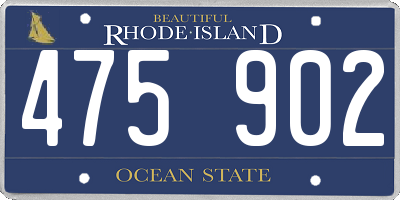 RI license plate 475902