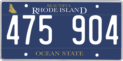 RI license plate 475904