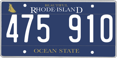 RI license plate 475910