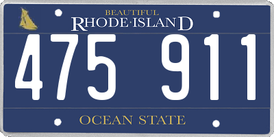 RI license plate 475911