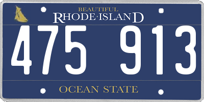 RI license plate 475913