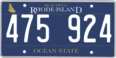 RI license plate 475924