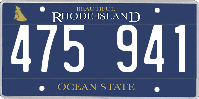 RI license plate 475941